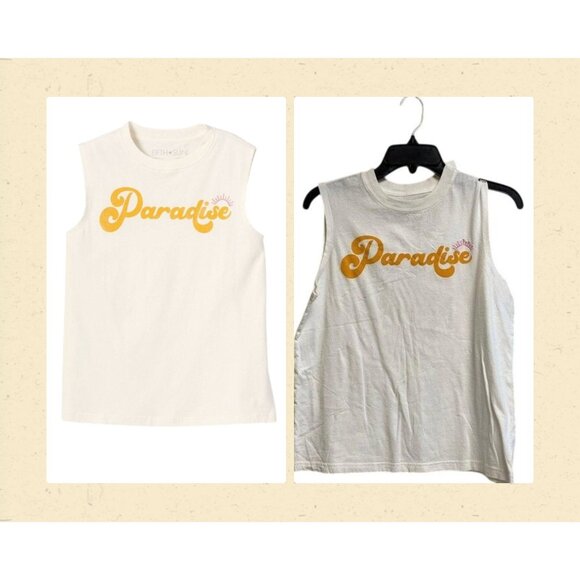 Women's Paradise Graphic Tank Top - Cream XL - Picture 1 of 3